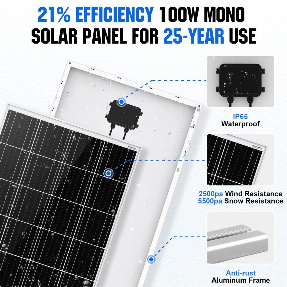 400W 12V (4x100W) Complete MPPT Off Grid Solar Kit - Image 5