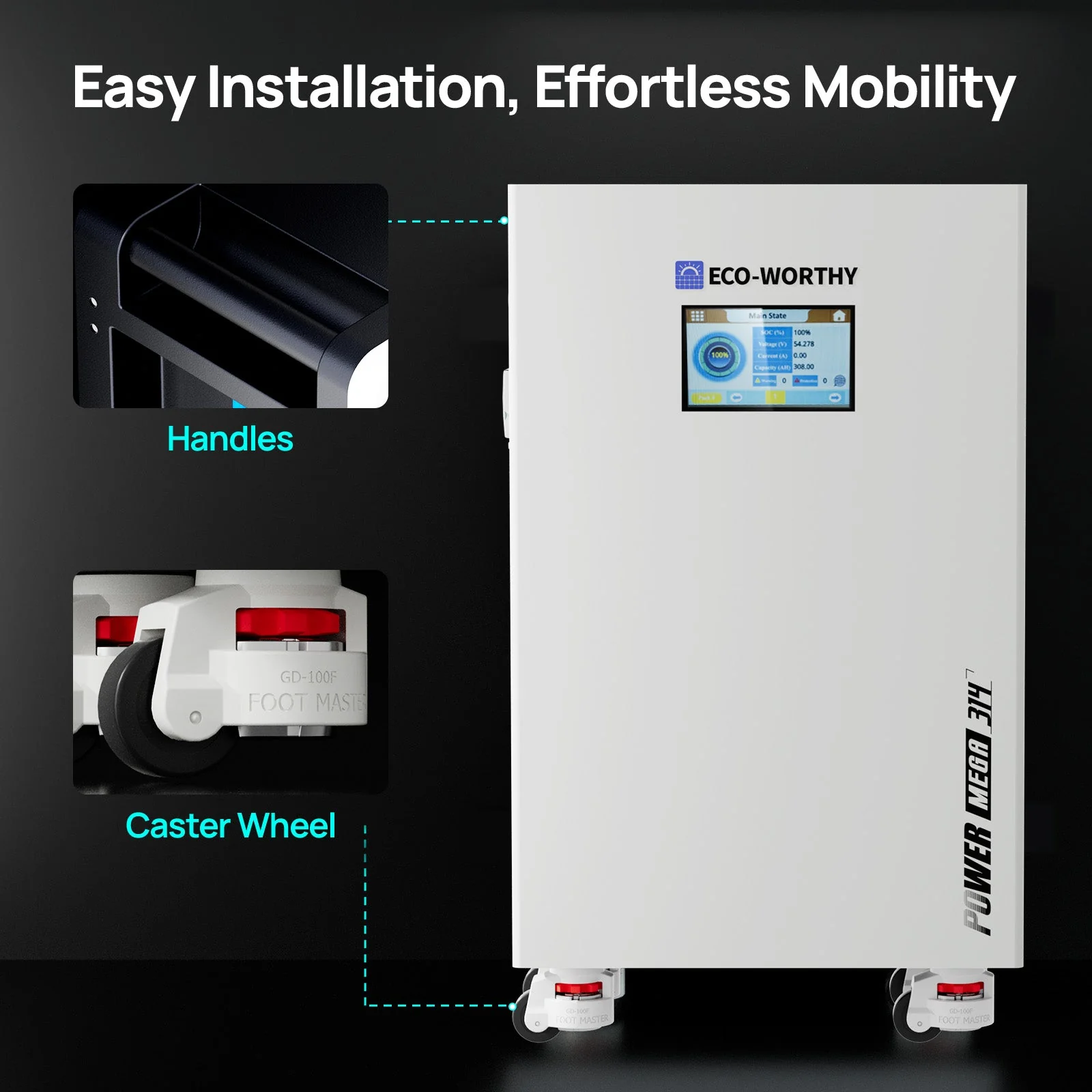 Eco-Worthy 10kW Home Backup Solar Power Bundle | PowerMega 314 51.2V 314Ah Battery and 48V 10000w Off Grid Inverter - Image 8