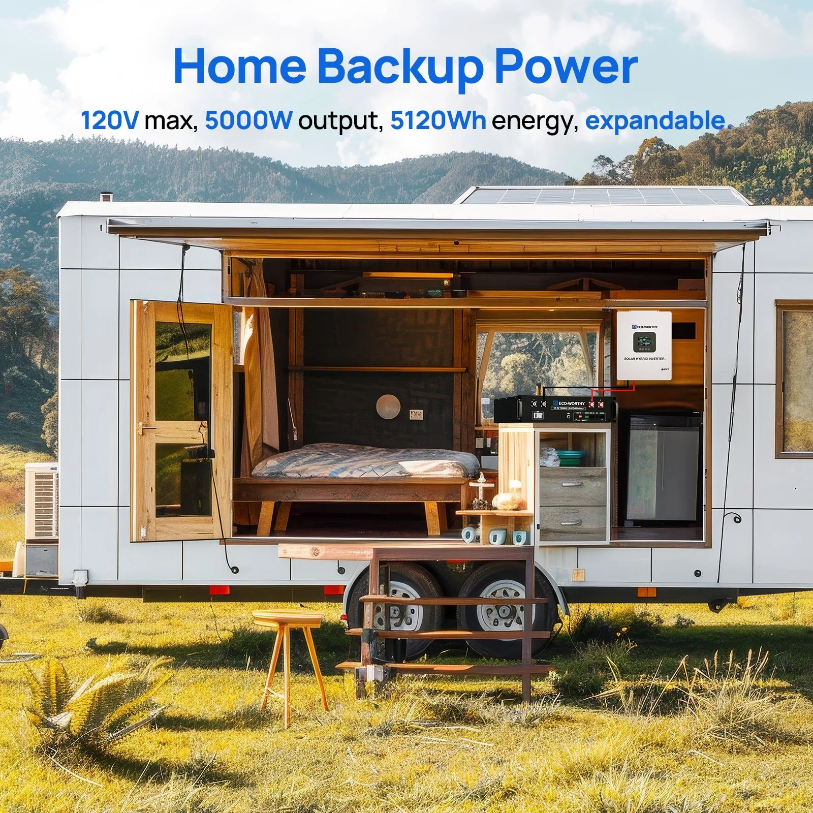 ECO-WORTHY 30.72kWh Home Backup Power with 48V LiFePO4 and 10kW Inverter - Image 11