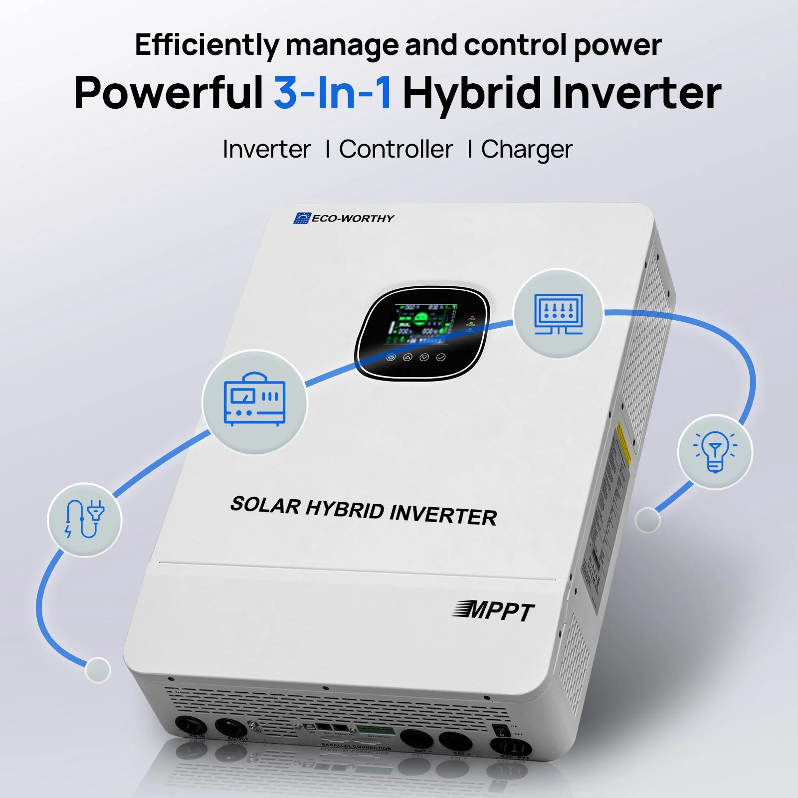 ECO-WORTHY 30.72kWh Home Backup Power with 48V LiFePO4 and 10kW Inverter - Image 7