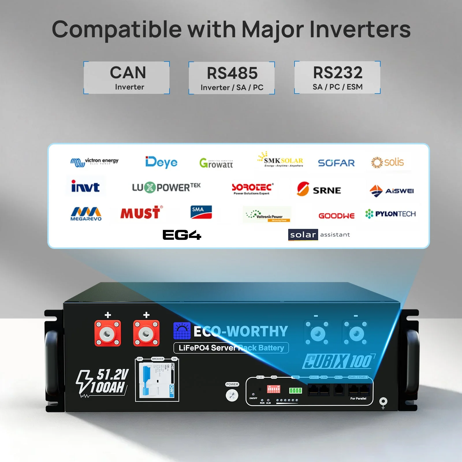 Eco-Worthy 48V 100Ah Server Rack Battery | Bluetooth & WiFi | 10 Years Warranty | UL9540 | UL1973 | UL9540A | CEC Listed - Image 7