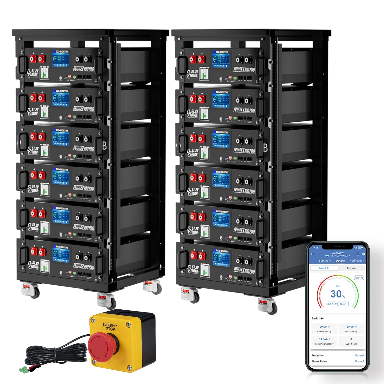 Eco-Worthy Cubix 100 Pro | 48V 100AH Server Rack Battery | Bluetooth & WiFi | Low-Temp Charge | 10 Years Warranty - Image 11
