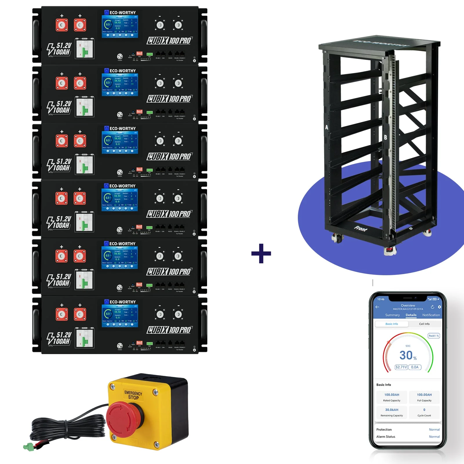 Eco-Worthy Cubix 100 Pro | 48V 100AH Server Rack Battery | Bluetooth & WiFi | Low-Temp Charge | 10 Years Warranty - Image 13