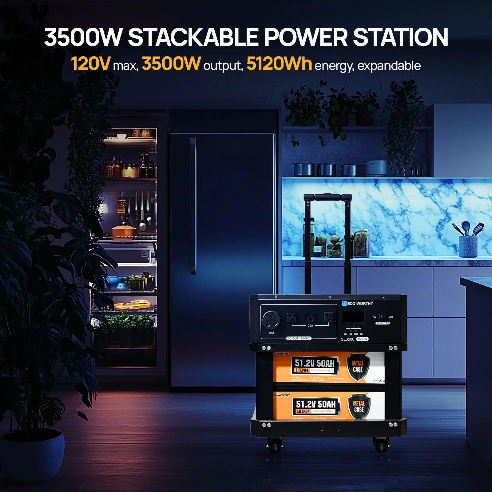 Eco-worthy SL3500 stackable power station - Image 4