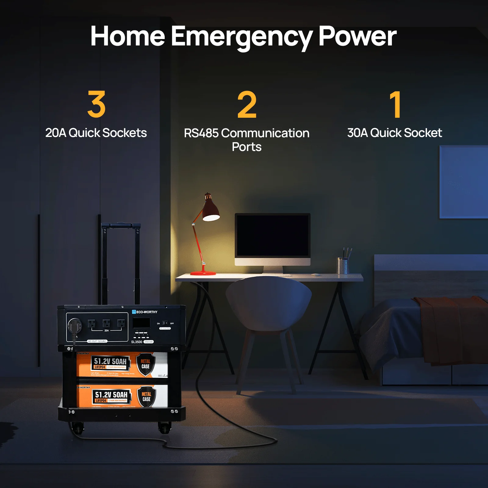 Eco-worthy SL3500 stackable power station - Image 7