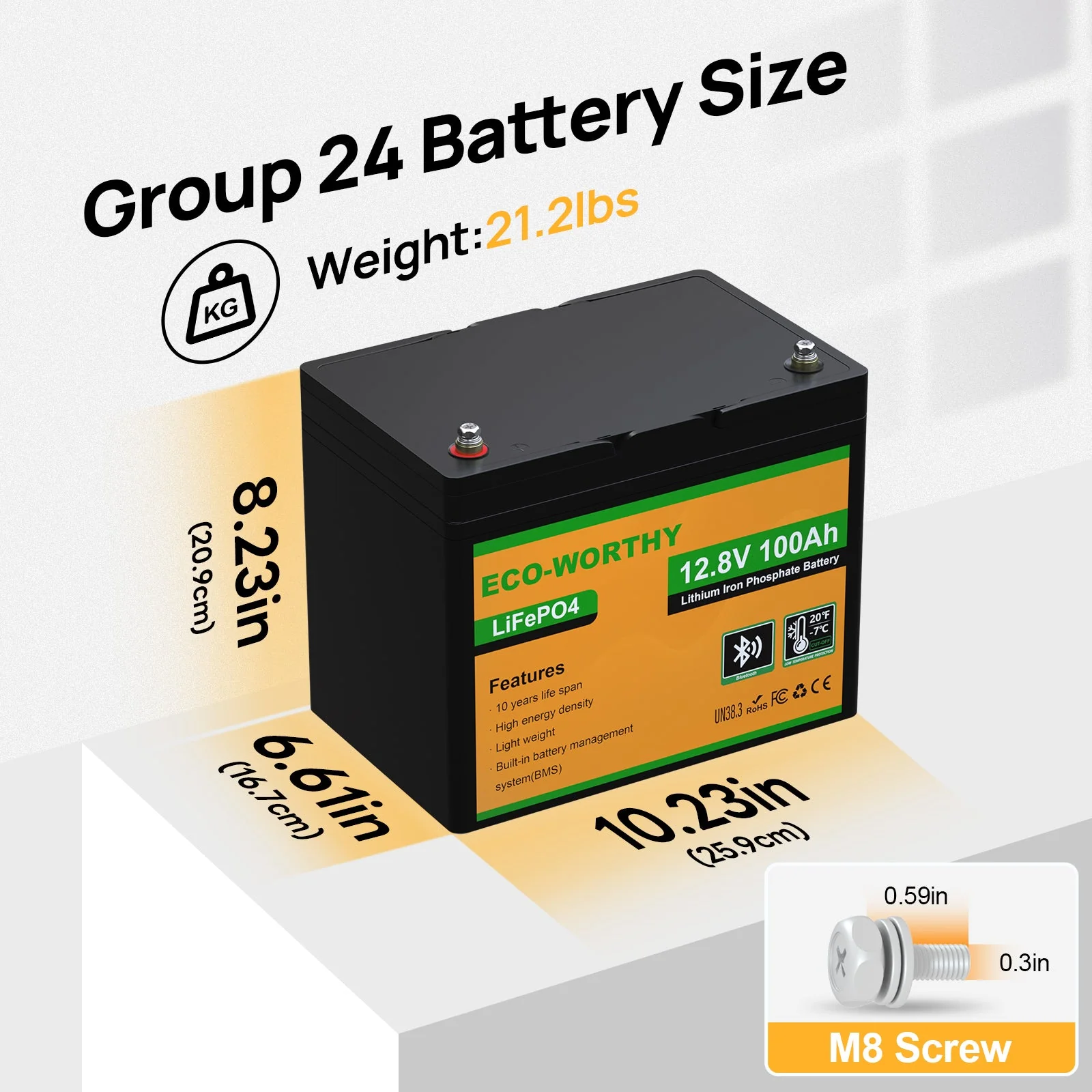 LiFePO4 12V 100Ah Lithium Iron Phosphate Battery With Bluetooth And Low-temperature Protection - Image 11