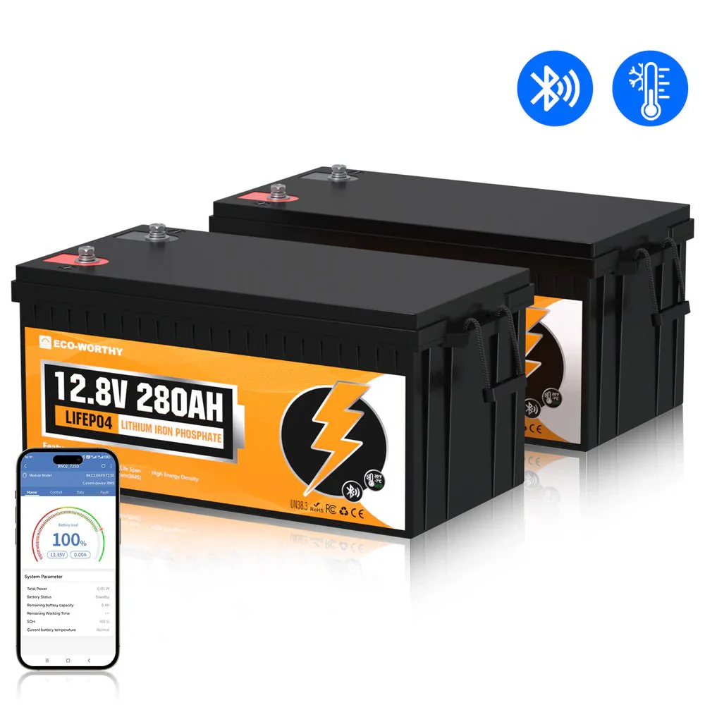 Eco-Worthy 12V 280Ah LiFePO4 Lithium Battery With Bluetooth - Image 12