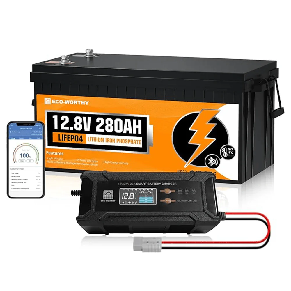 Eco-Worthy 12V 280Ah LiFePO4 Lithium Battery With Bluetooth - Image 13