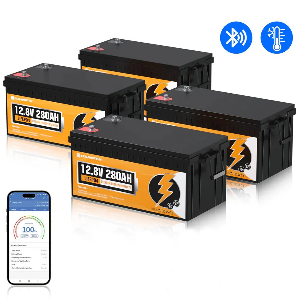Eco-Worthy 12V 280Ah LiFePO4 Lithium Battery With Bluetooth - Image 14