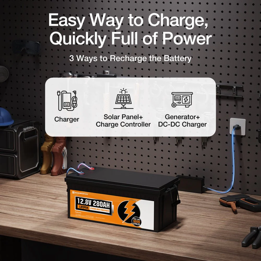 Eco-Worthy 12V 280Ah LiFePO4 Lithium Battery With Bluetooth - Image 7